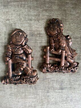 Vintage 1977 Raggedy Ann & Andy Wall Plaques